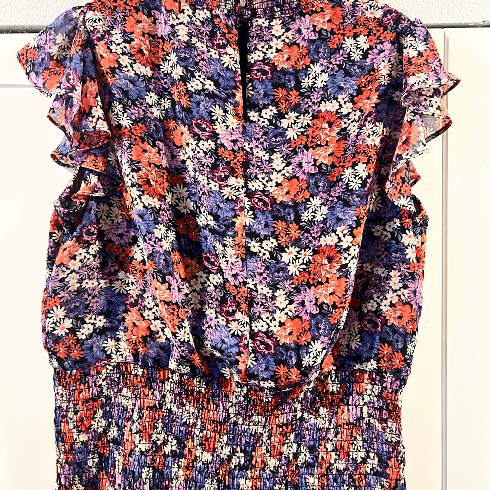 1. State Multicolor Floral Blouse